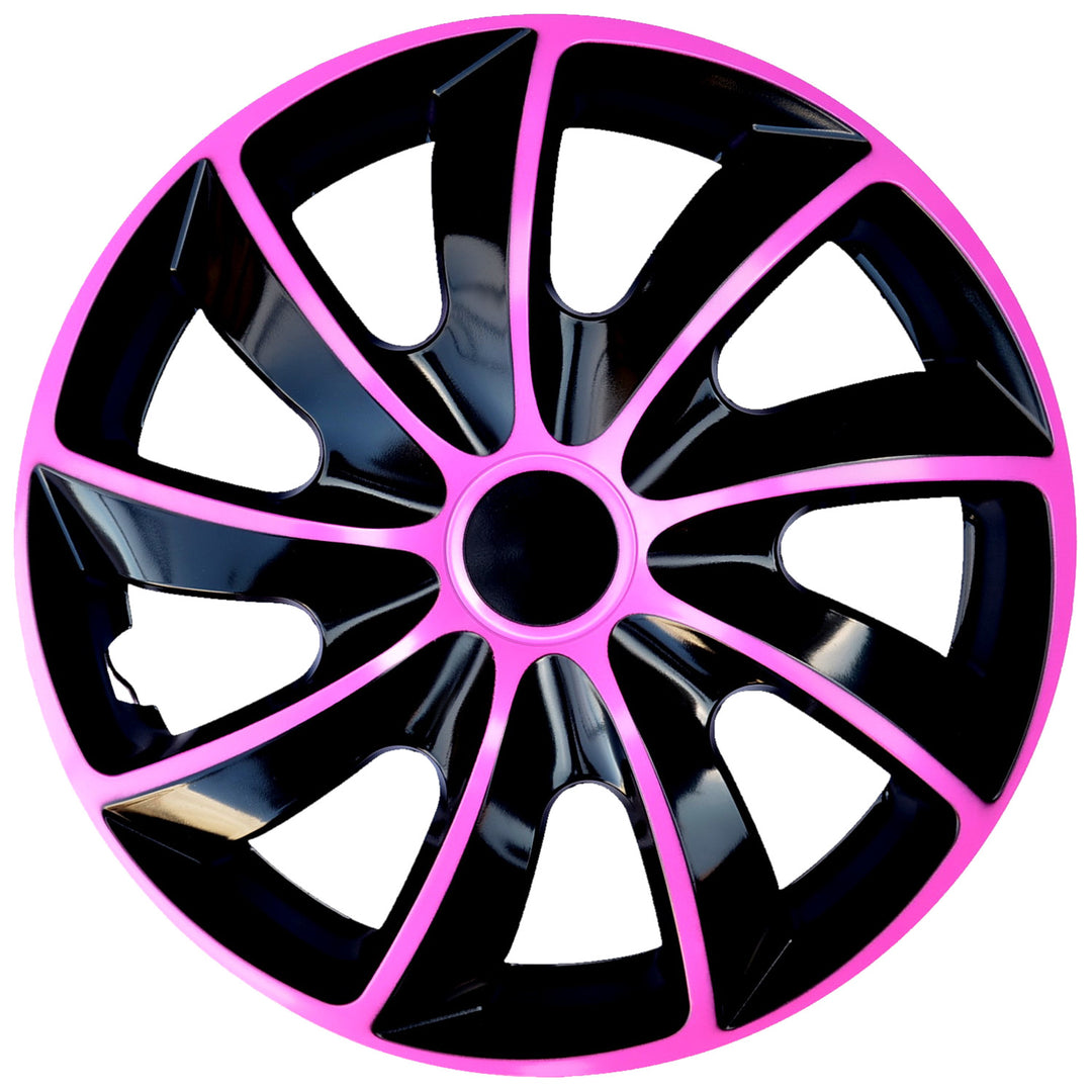Coprimozzo universale 15'' NRM Quad Bicolore nero e rosa 1 pezzo