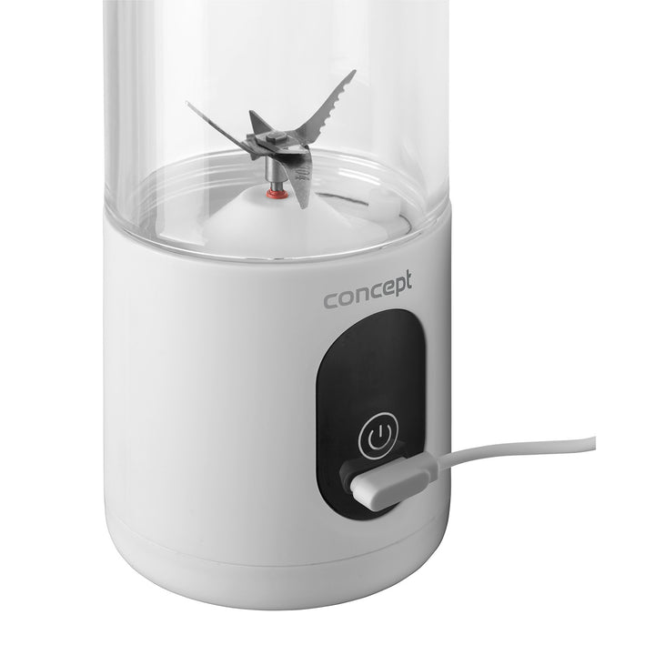 Frullatore personale Concept, 600 ml, batteria ricaricabile agli ioni di litio, bianco, FitMaker SM4000