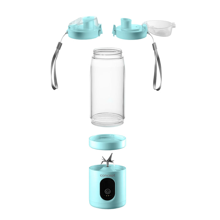 Frullatore personale Concept, 600 ml, ricaricabile agli ioni di litio, blu, FitMaker SM4002