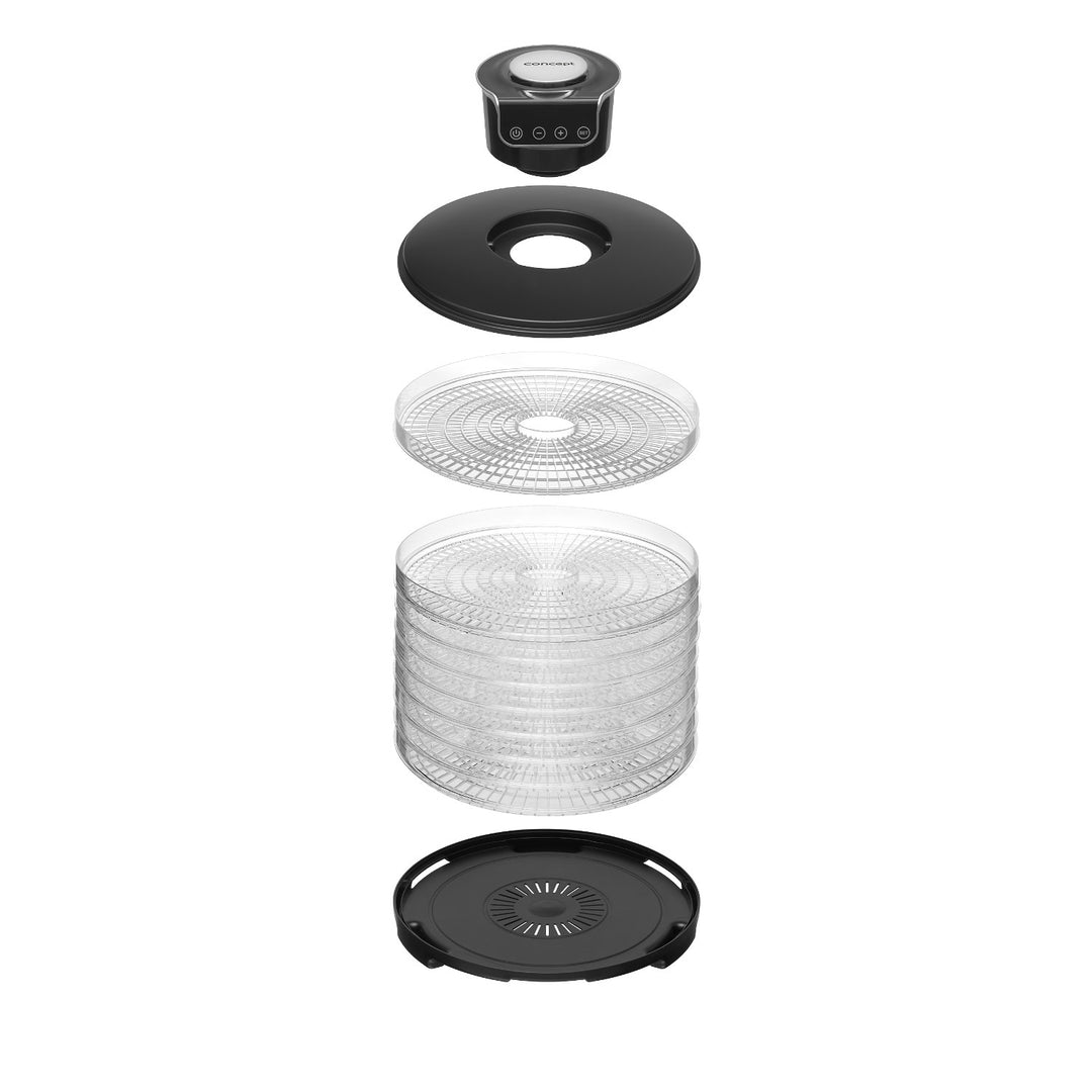 Essiccatore alimentare Concept, per funghi, frutta, 9 setacci, 245W, SO3010