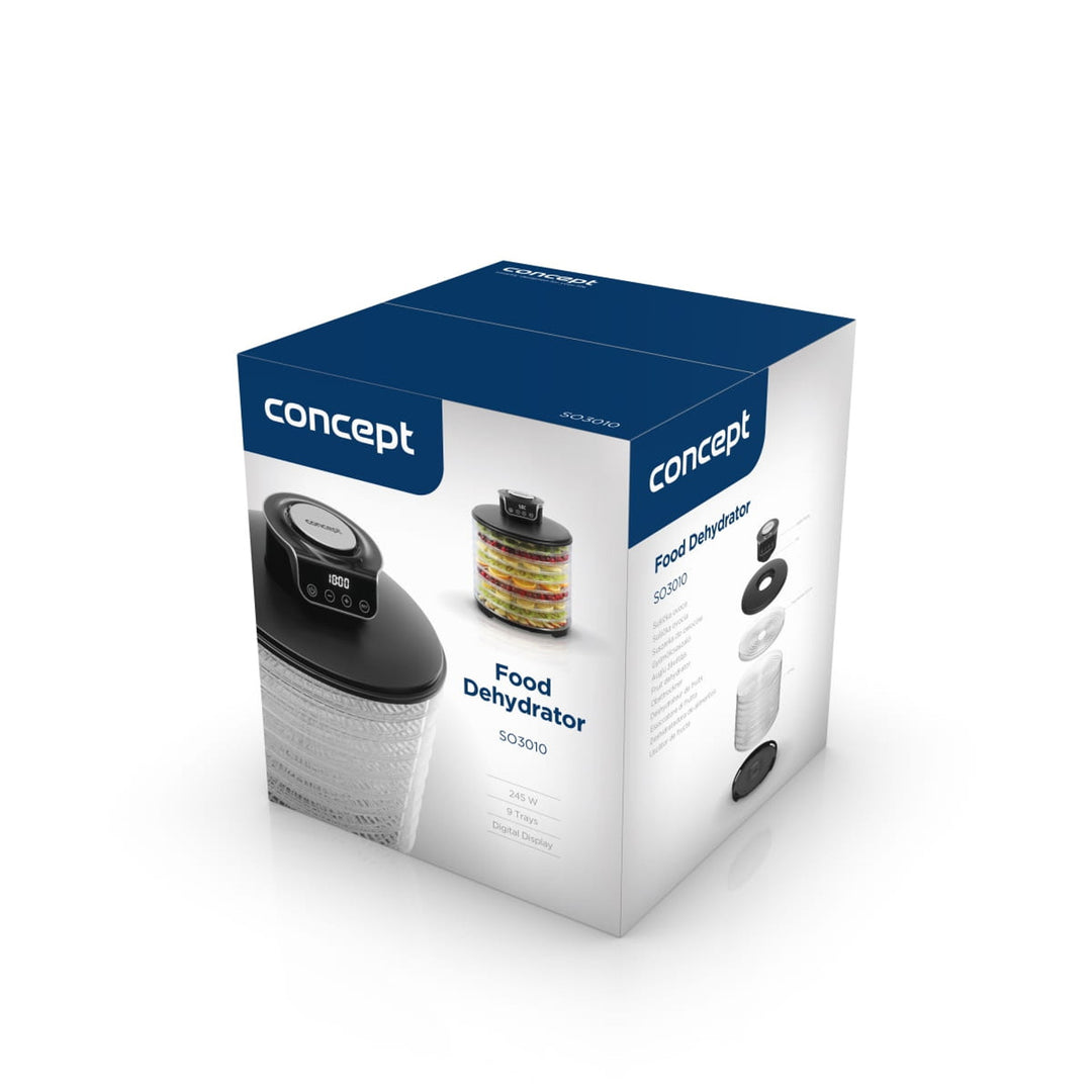 Essiccatore alimentare Concept, per funghi, frutta, 9 setacci, 245W, SO3010