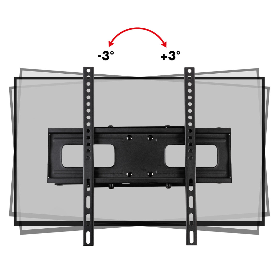Supporto TV Maclean, max VESA 400x400, 32-75", 50 kg, regolazione angolo orizzontale e verticale, profilo 80-380 mm, nero, MC-788