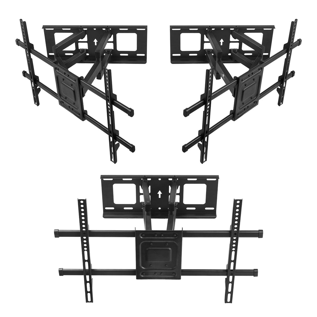 Supporto TV Maclean, VESA max 600x400, 32-85", 60 kg, regolazione angolo orizzontale e verticale, profilo 65-390 mm, nero, MC-789
