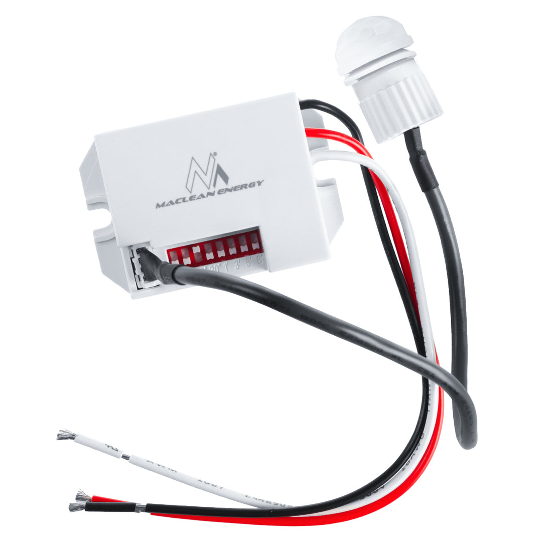 Rilevatore di movimento PIR Maclean, con sensore esterno, 12-24V DC, 360°, MCE32 V