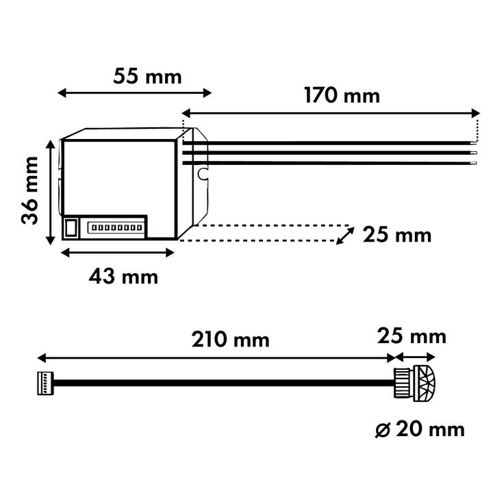 Rilevatore di movimento PIR Maclean, con sensore esterno, 12-24V DC, 360°, MCE32 V