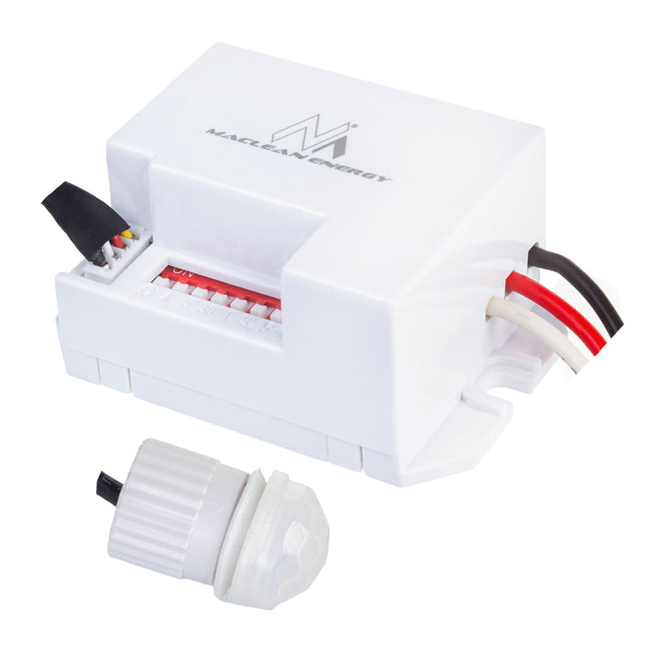 Rilevatore di movimento PIR Maclean, con sensore esterno, 12-24V DC, 360°, MCE32 V