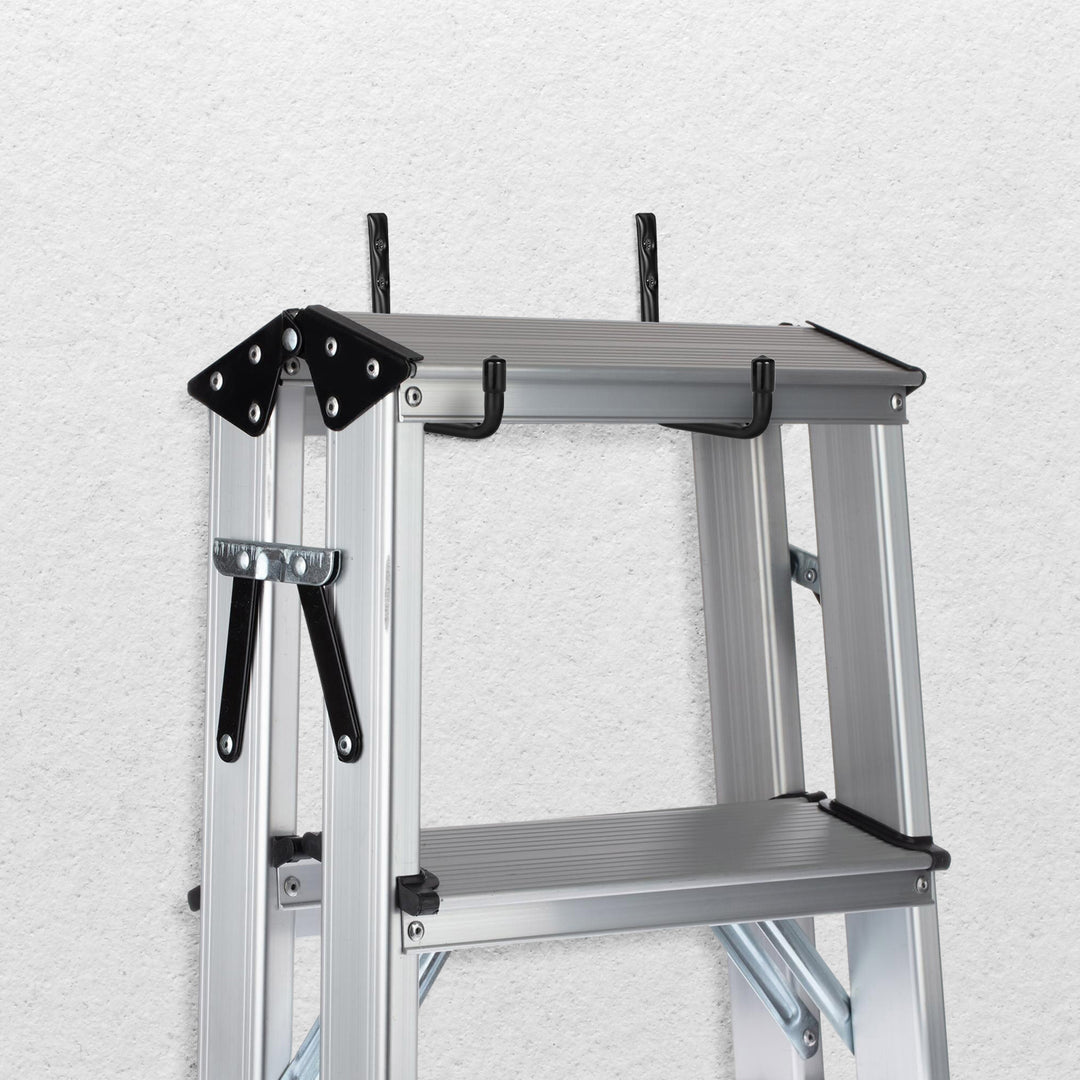 Set di 2 staffe da parete Maclean, per pneumatici, ruote, scale, biciclette, acciaio, carico massimo 22 kg/staffa, MC-488