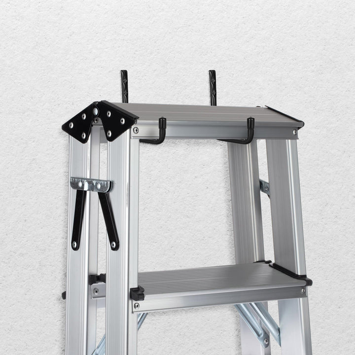 Set di 2 staffe da parete Maclean, per pneumatici, ruote, scale, biciclette, acciaio, carico massimo 22 kg/staffa, MC-488
