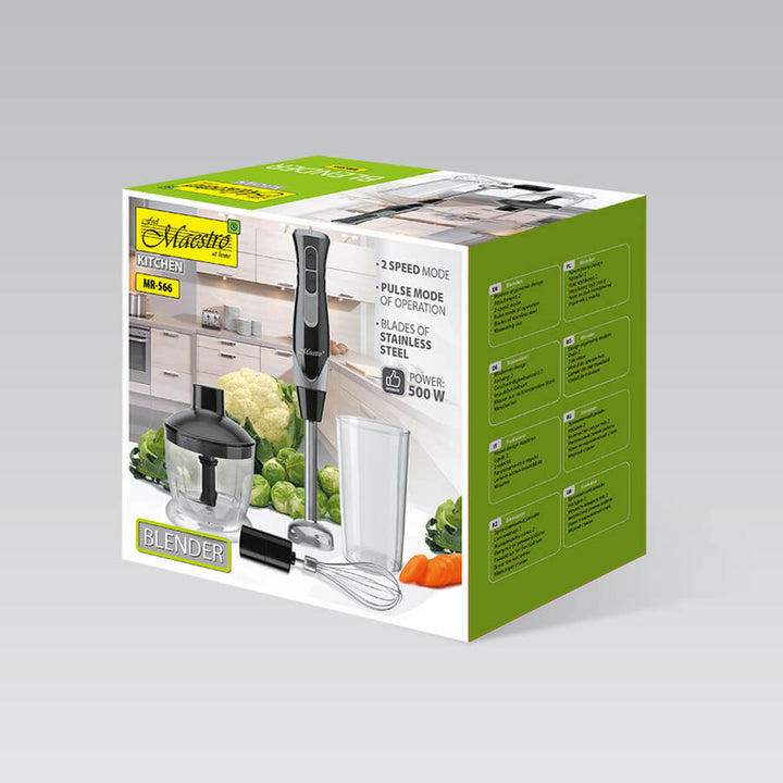Frullatore manuale Maestro, 500 W, funzione Turbo, contenitore da 900 ml, MR-566