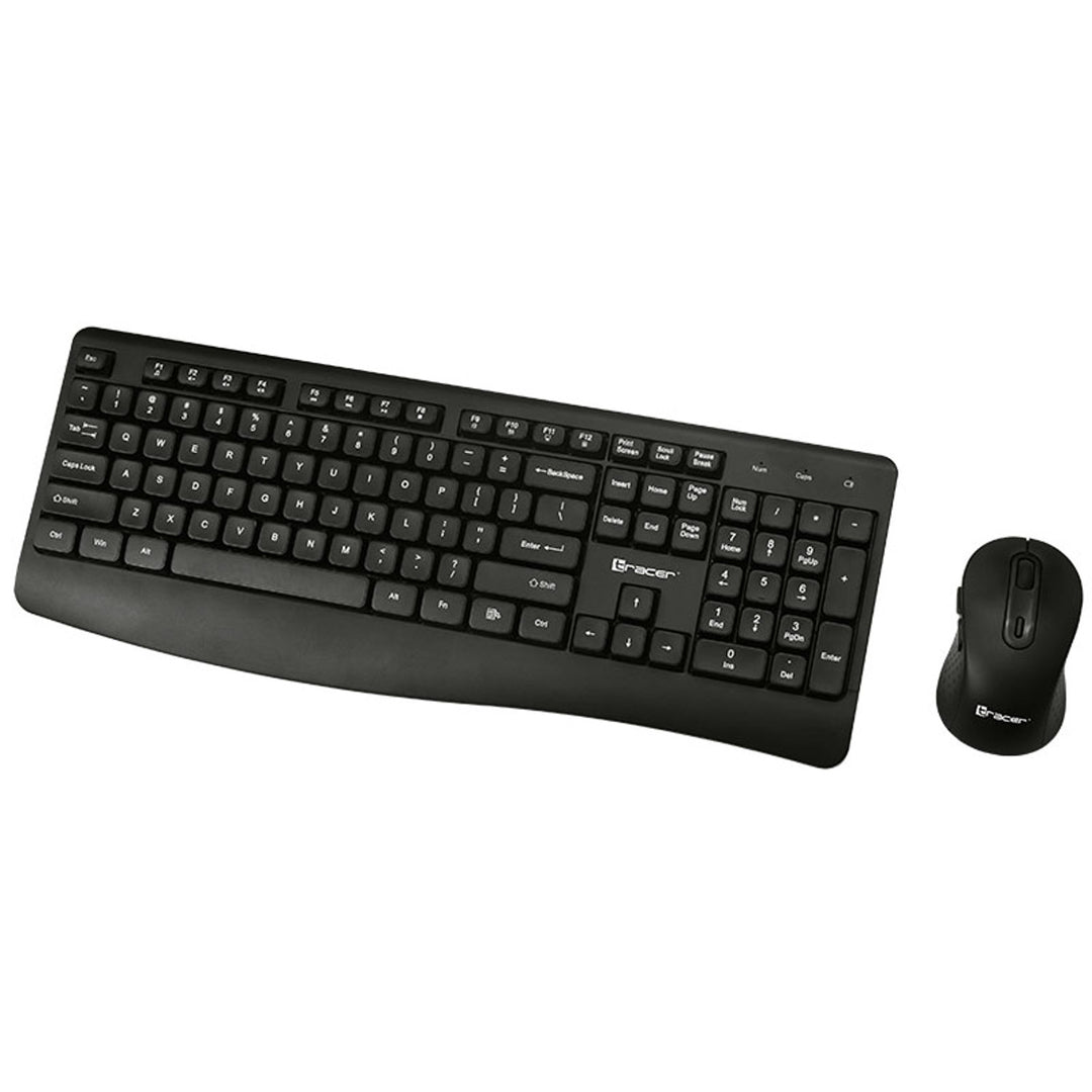 Set tastiera + mouse Tracer, senza fili, sensore ottico, tastiera a membrana, BARTIX II RF NANO