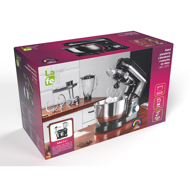 Robot da cucina planetario con frullatore e tritacarne Lafe MPL-001K