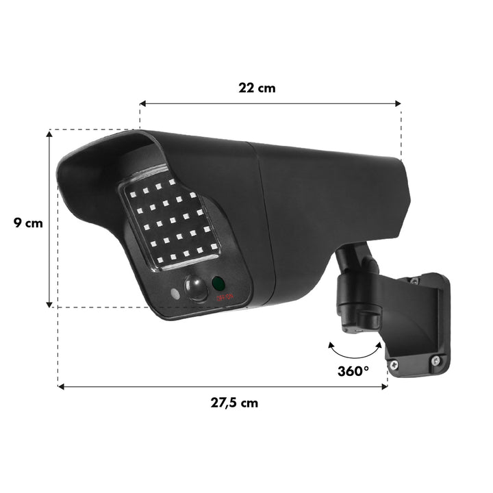 Telecamera solare fittizia, LED lampeggiante, sensore di movimento, illuminazione a LED, adesivo gratuito, SOL1803S, 4 pezzi