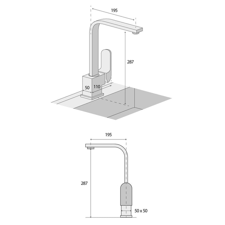 Rubinetto da cucina Concept, miscelatore a leva, girevole a 360°. BDG6529bc