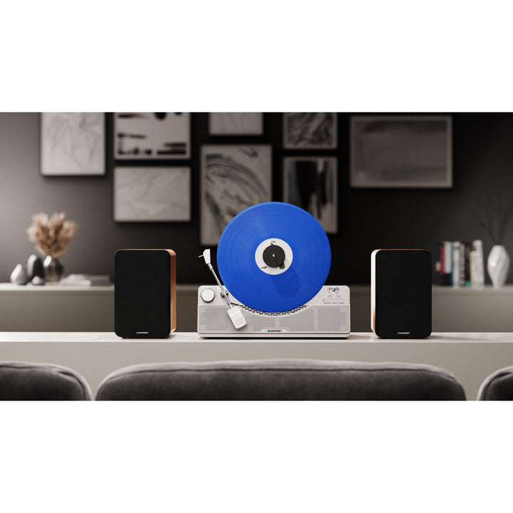 Giradischi verticale Blaupunkt, Bluetooth, 2x5W RMS, argento, VT100SL
