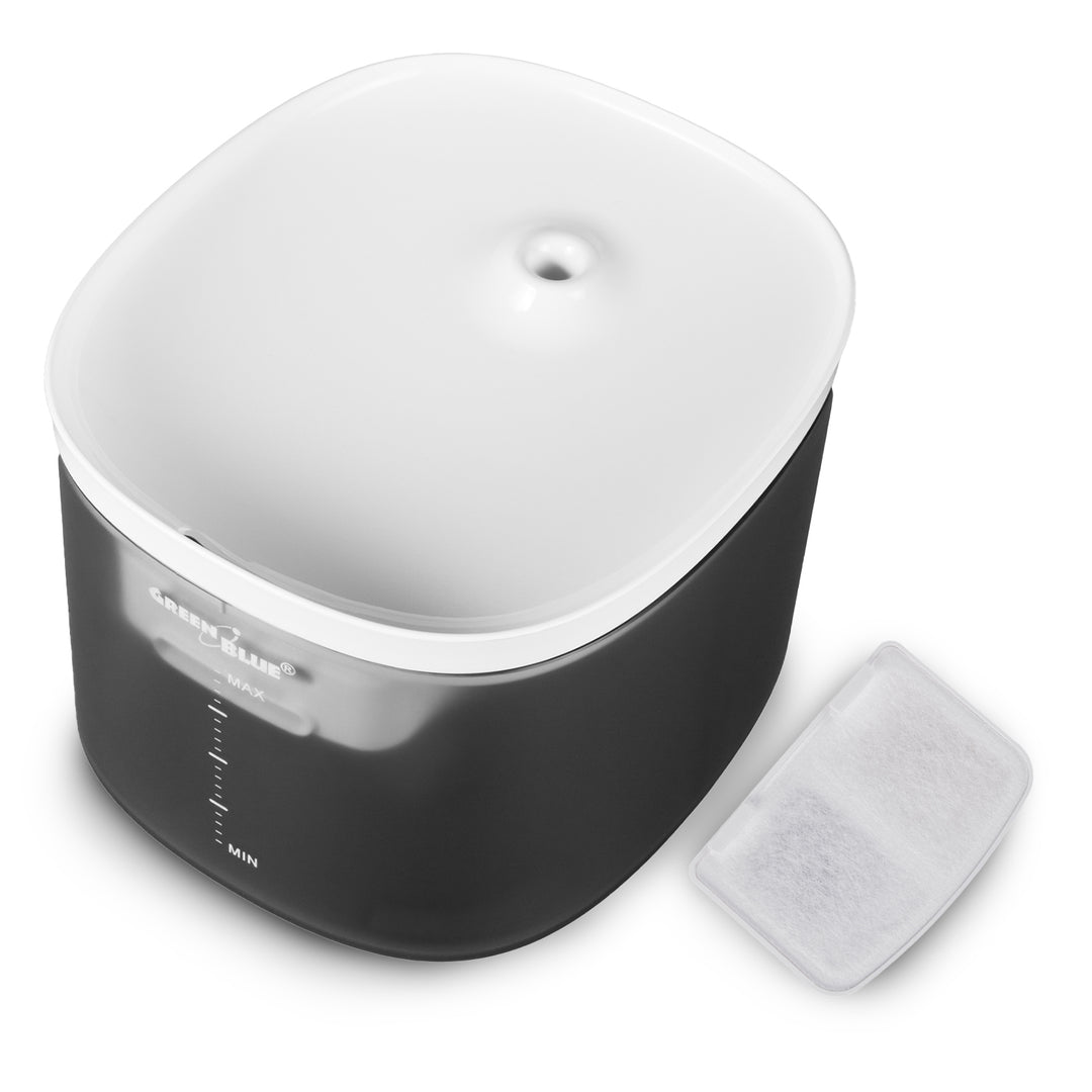 GreenBlue distributore automatico di acqua / abbeveratoio per animali domestici, 3L, USB 5V1A, GB392 + 6 filtri di ricambio GB394