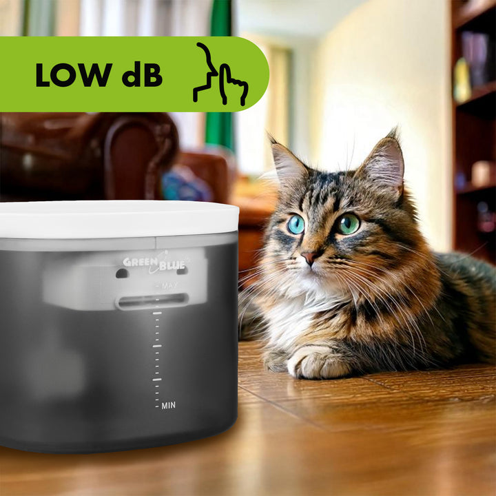 GreenBlue distributore automatico di acqua / abbeveratoio per animali domestici, 3L, USB 5V1A, GB392 + 6 filtri di ricambio GB394