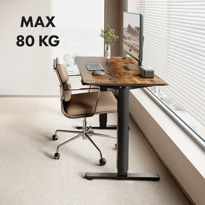 Scrivania elettrica regolabile in altezza Ergo Office, altezza massima 1160 mm, max - 80 kg, senza piano d'appoggio, nero, ER-400 B
