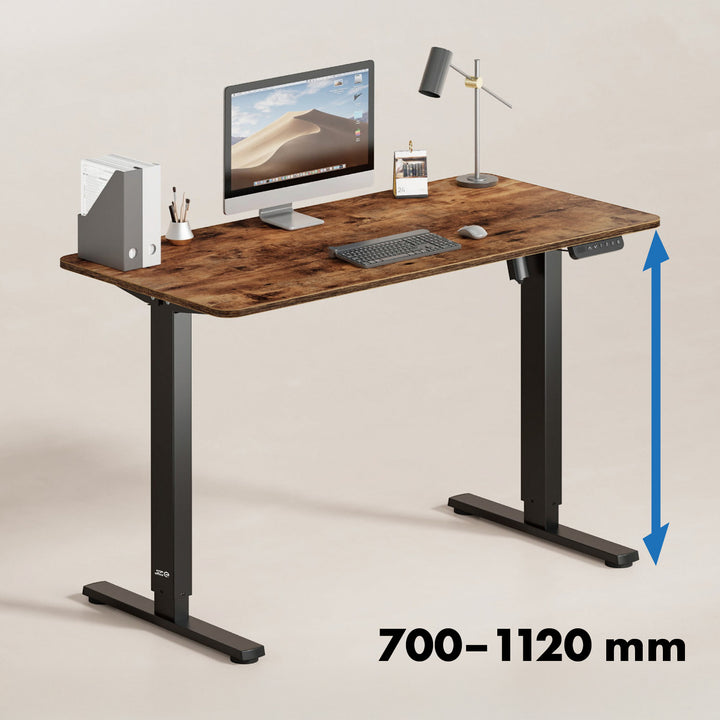 Scrivania elettrica regolabile in altezza Ergo Office, altezza massima 1160 mm, max - 80 kg, senza piano d'appoggio, nero, ER-400 B