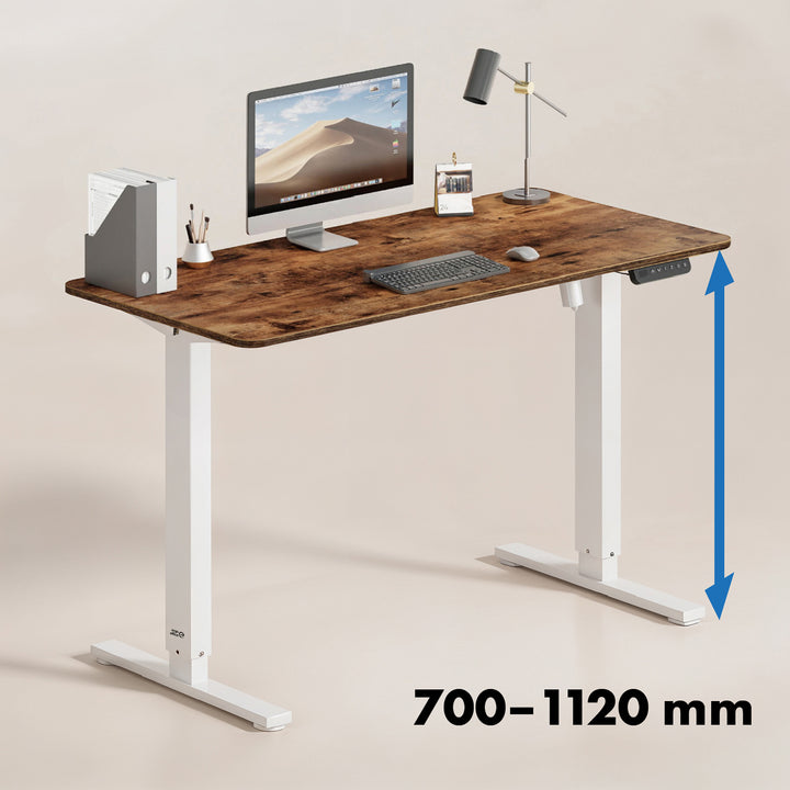 Scrivania elettrica regolabile in altezza Ergo Office, altezza massima 1160 mm, max - 80 kg, senza piano d'appoggio, bianco, ER-400 W