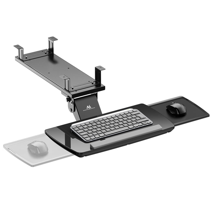 Supporto per tastiera sotto la scrivania Maclean, regolabile, max. 5 kg, nero. 5 kg, nero, MC-156 B