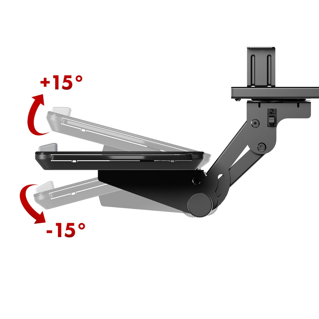Supporto per tastiera sotto la scrivania Maclean, regolabile, max. 5 kg, nero. 5 kg, nero, MC-156 B