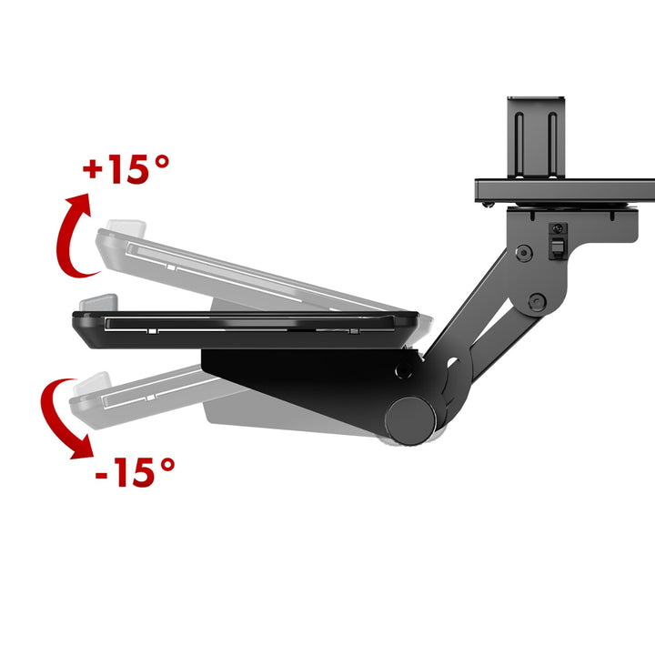 Supporto per tastiera sotto la scrivania Maclean, regolabile, max. 5 kg, nero. 5 kg, nero, MC-156 B