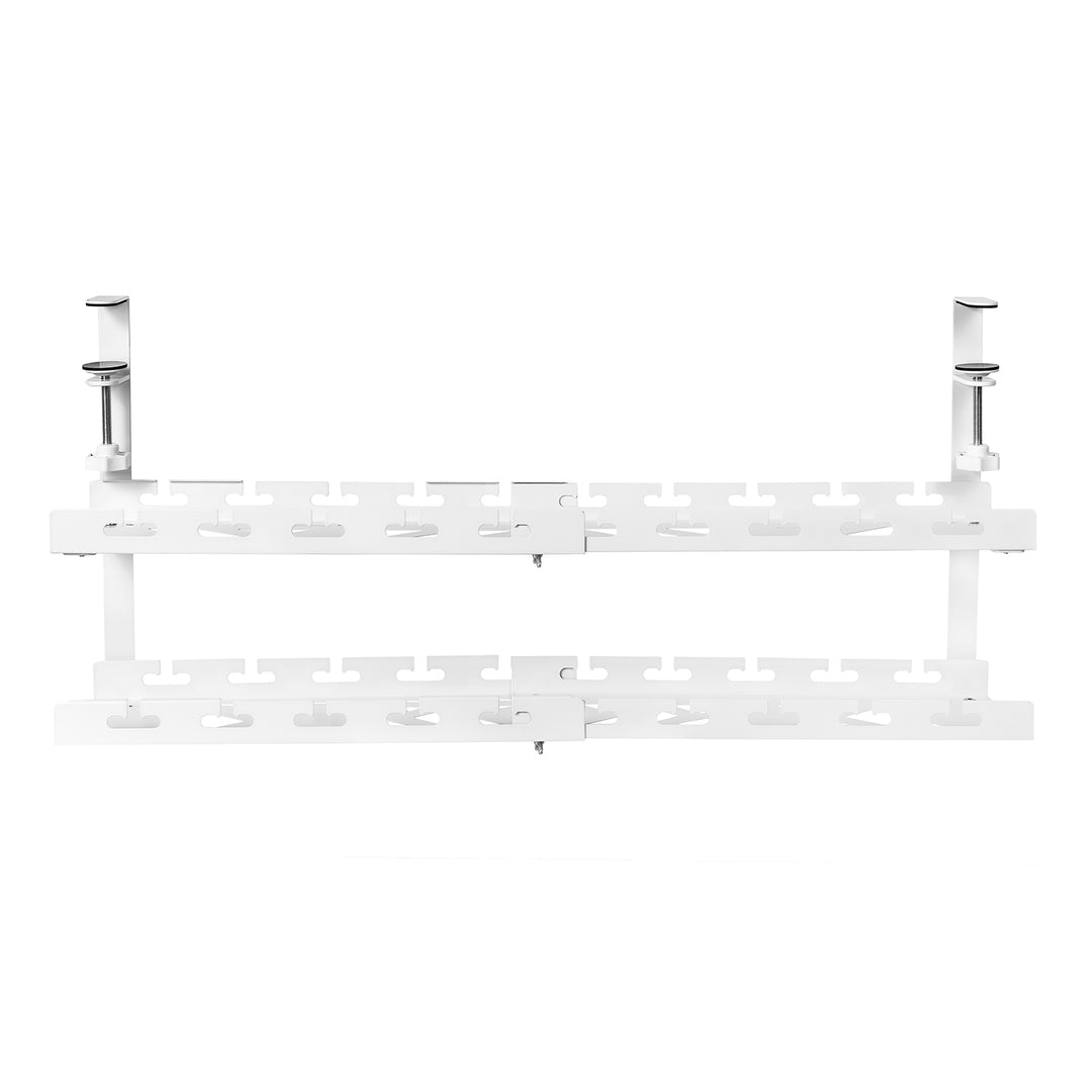 Organizzatore di cavi sotto la scrivania Maclean, carico massimo 5 kg, massimo 728 mm, 2 livelli, bianco, MC-102 W. 728 mm, 2 livelli, bianco, MC-102 W
