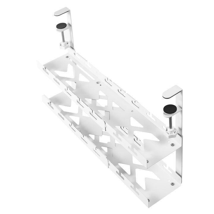 Organizzatore di cavi sotto la scrivania Maclean, carico massimo 5 kg, massimo 728 mm, 2 livelli, bianco, MC-102 W. 728 mm, 2 livelli, bianco, MC-102 W