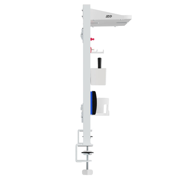 Divisorio / organizzatore per scrivania Ergo Office, carico massimo 10 kg, lavagna bianca e sughero, larghezza 1250 mm, bianco, ER-300 W