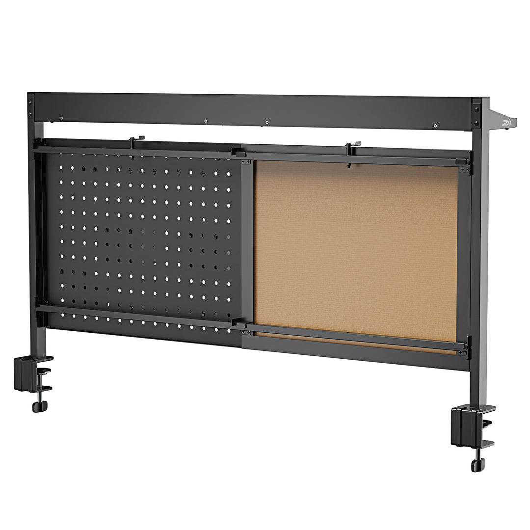 Divisorio per scrivania / organizzatore Ergo Office, carico massimo 10 kg, lavagna bianca, larghezza 1116 mm, nero, ER-301 B