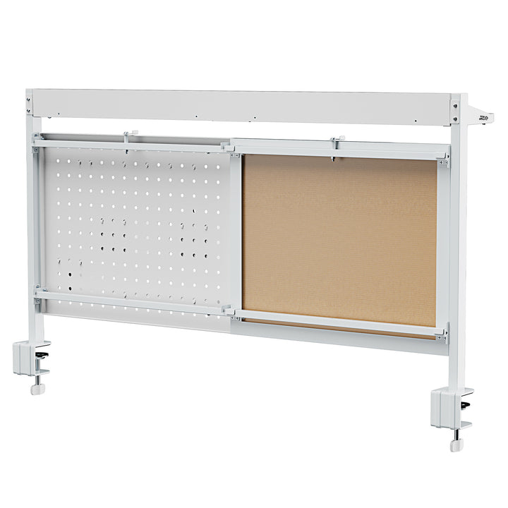Divisorio / organizzatore per scrivania Ergo Office, carico massimo 10 kg, lavagna bianca, larghezza 1116 mm, bianco, ER-301 W
