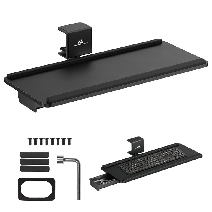 Supporto per tastiera Maclean undesk, carico massimo 5 kg, regolabile in orizzontale e verticale, nero, MC-108 B