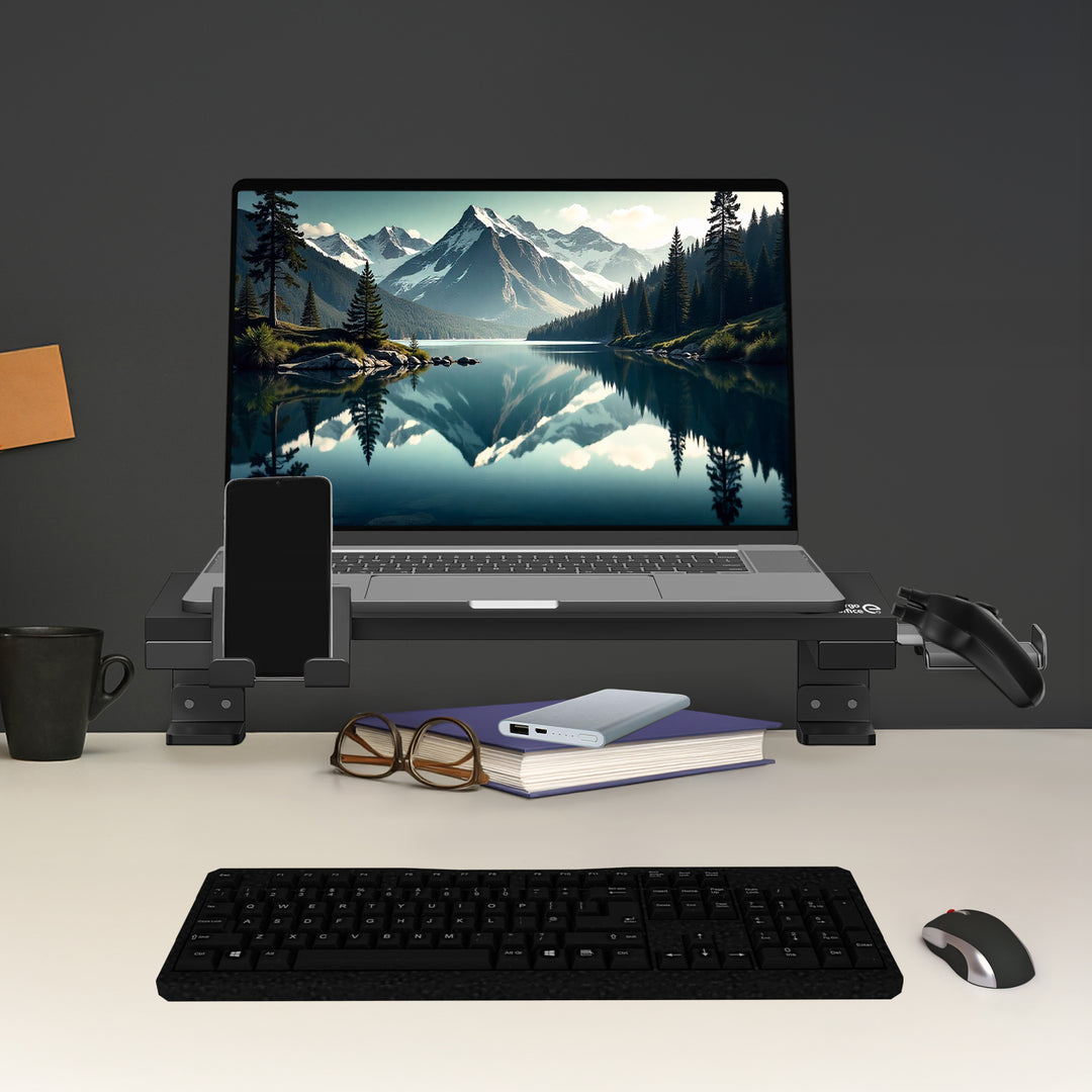 Supporto per laptop / monitor Ergo Office, carico massimo 20 kg, per diag. 13-32", nero, ER-303 B