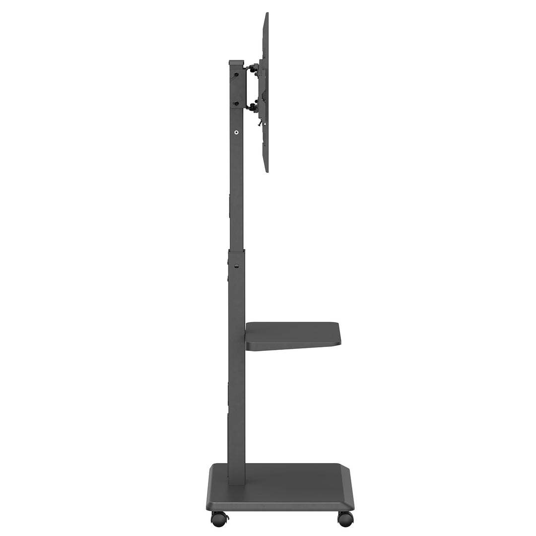 Supporto TV / carrello Ergo-Office, carico massimo 50kg / ripiano 5kg, max. VESA 600x400, presa di corrente integrata, nero, ER-304 B