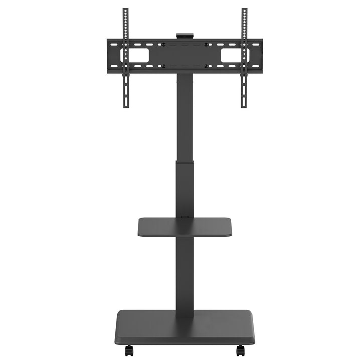 Supporto TV / carrello Ergo-Office, carico massimo 50kg / ripiano 5kg, max. VESA 600x400, presa di corrente integrata, nero, ER-304 B