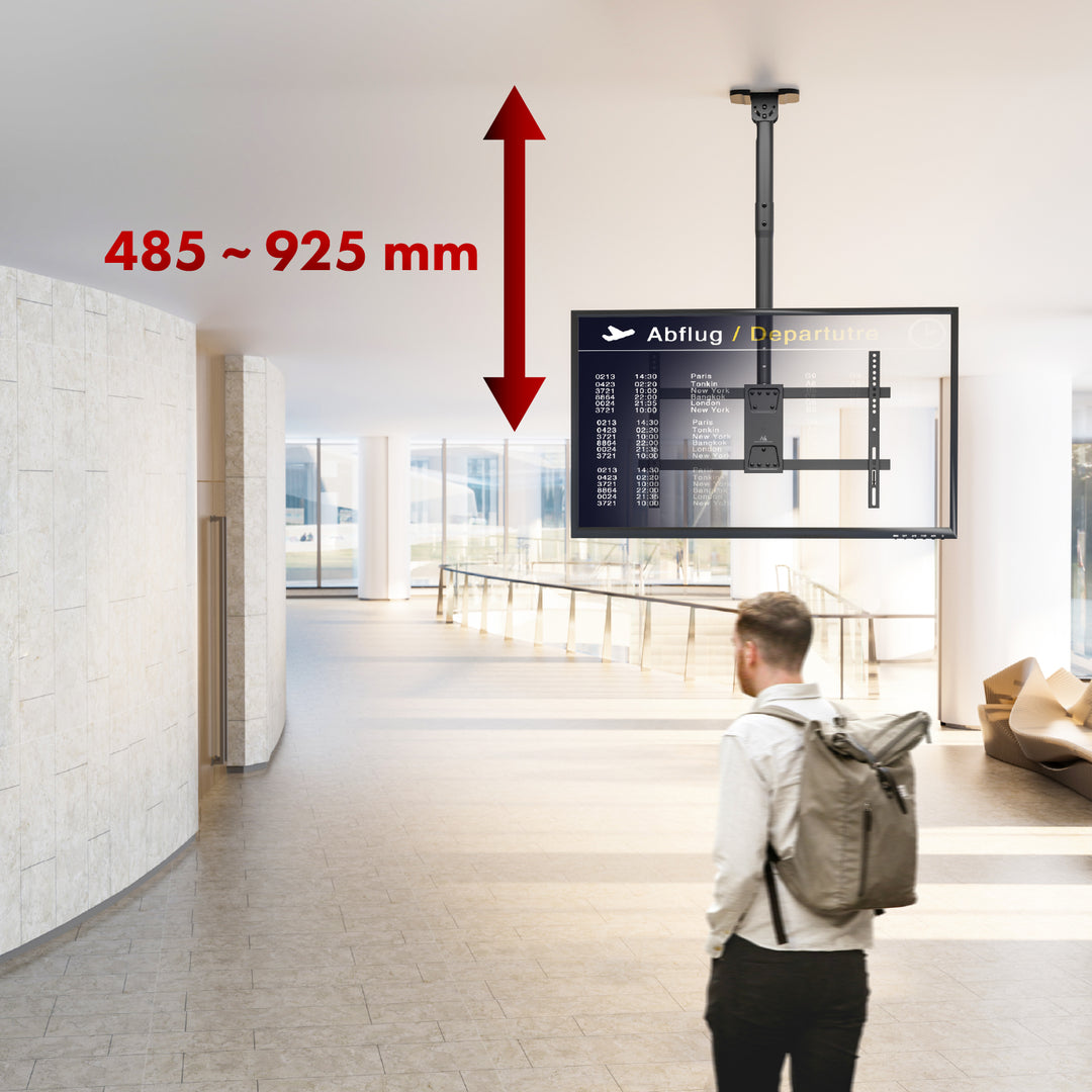 Staffa a soffitto per TV Maclean, carico massimo 60 kg, 43-86", max VESA 600x400, MC-112 B