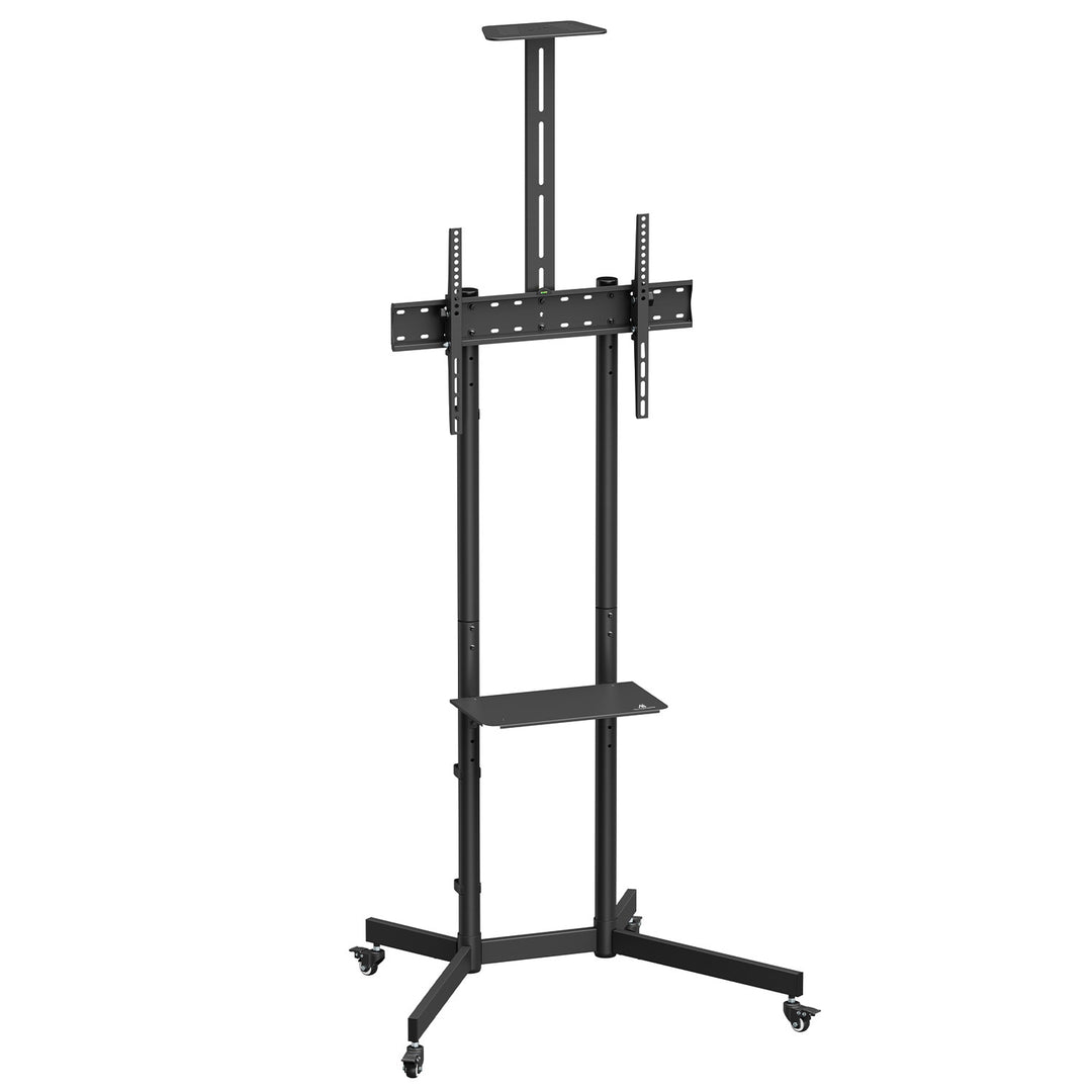 Supporto TV / carrello Maclean, ripiano per telecamera, su ruote, 37-70", carico massimo 45kg/5kg ripiano, max. VESA 600x400, MC-113 B