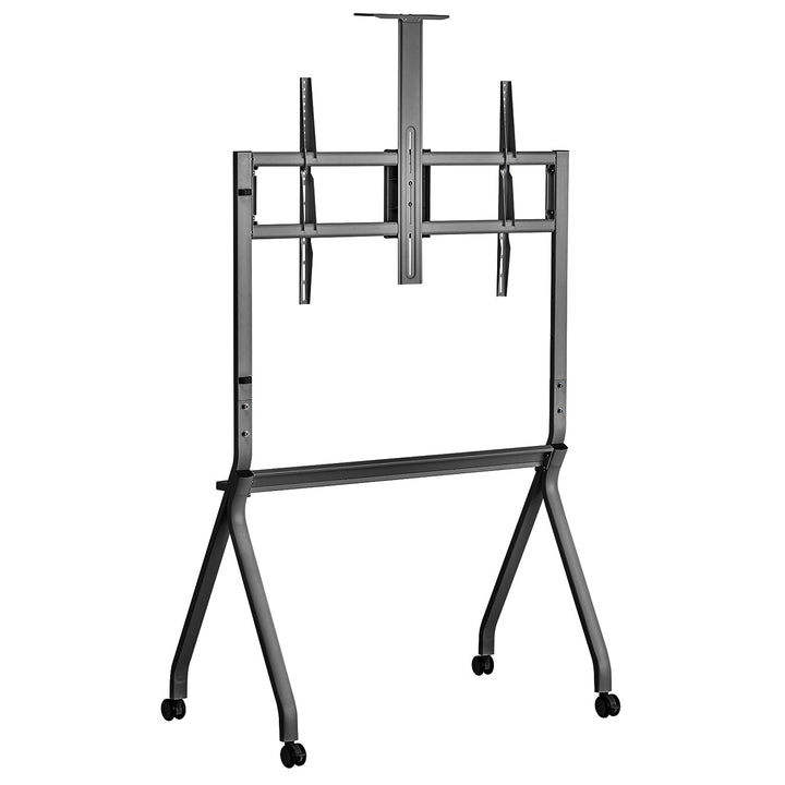 Supporto TV / carrello Maclean, ripiano per telecamera, su ruote, 55-100", carico massimo 120kg/10kg ripiano, max. VESA 900x600, nero, MC-114 B