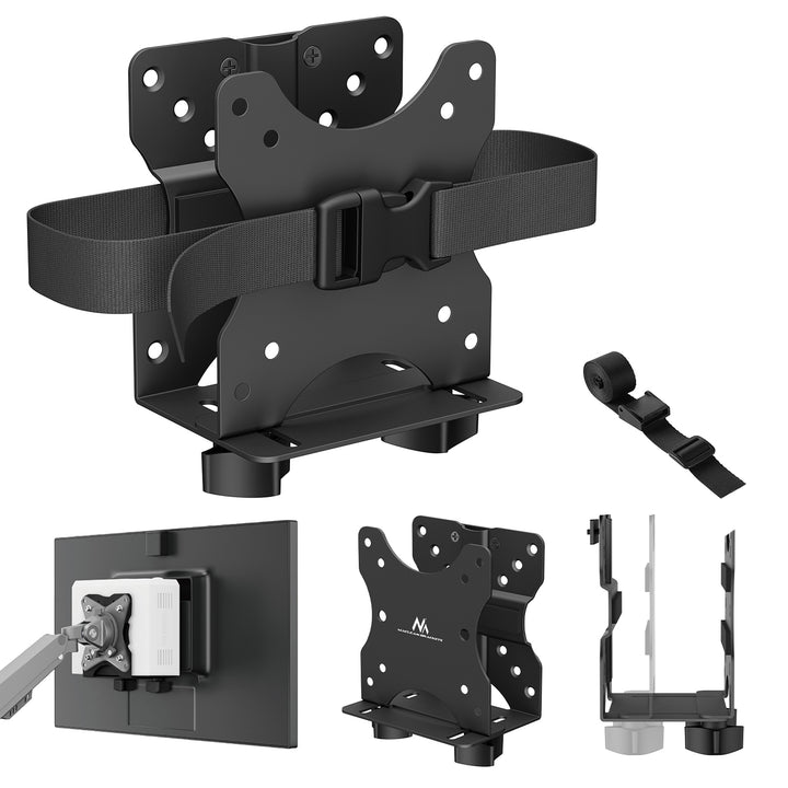 Supporto per computer Maclean mini, gamma 17-70 mm, compatibile VESA, carico massimo 5 kg, nero, MC-115 B