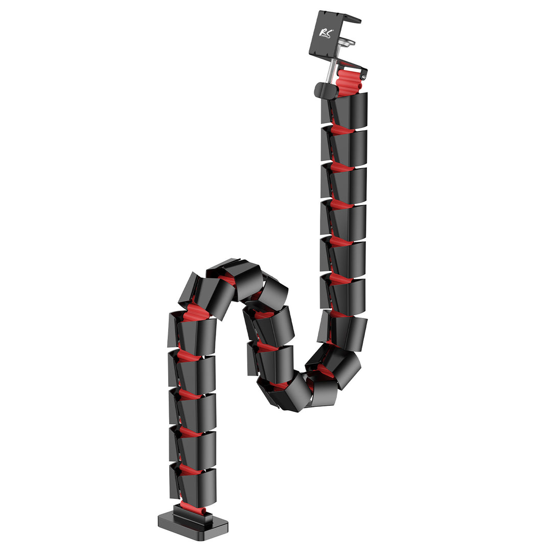 Organizzatore di cavi da tavolo Nano RS / griglia per cavi, 1345 mm, nero e rosso, RS125