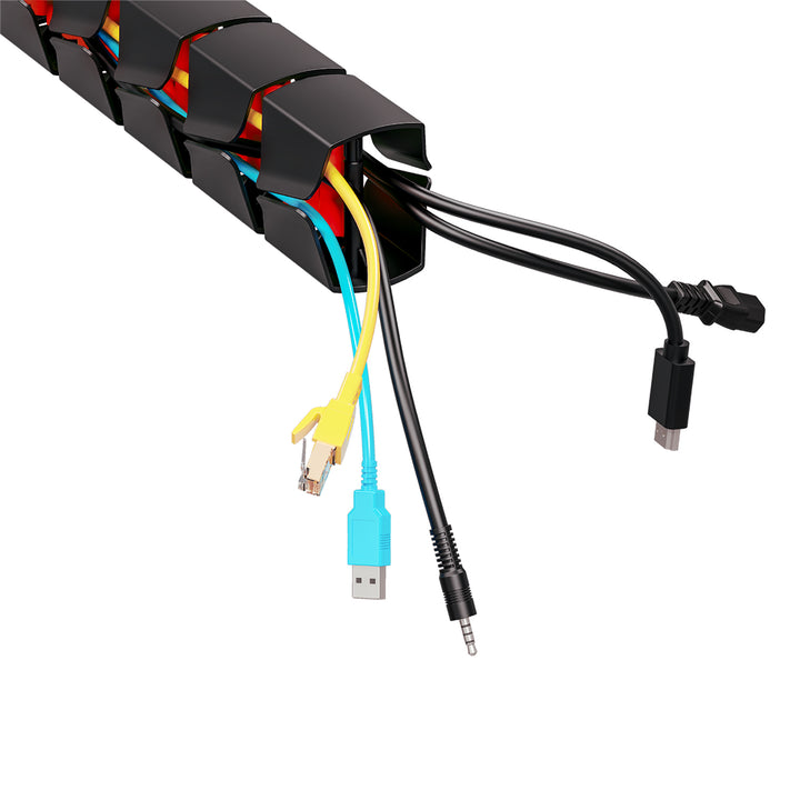 Organizzatore di cavi da tavolo Nano RS / griglia per cavi, 1345 mm, nero e rosso, RS125
