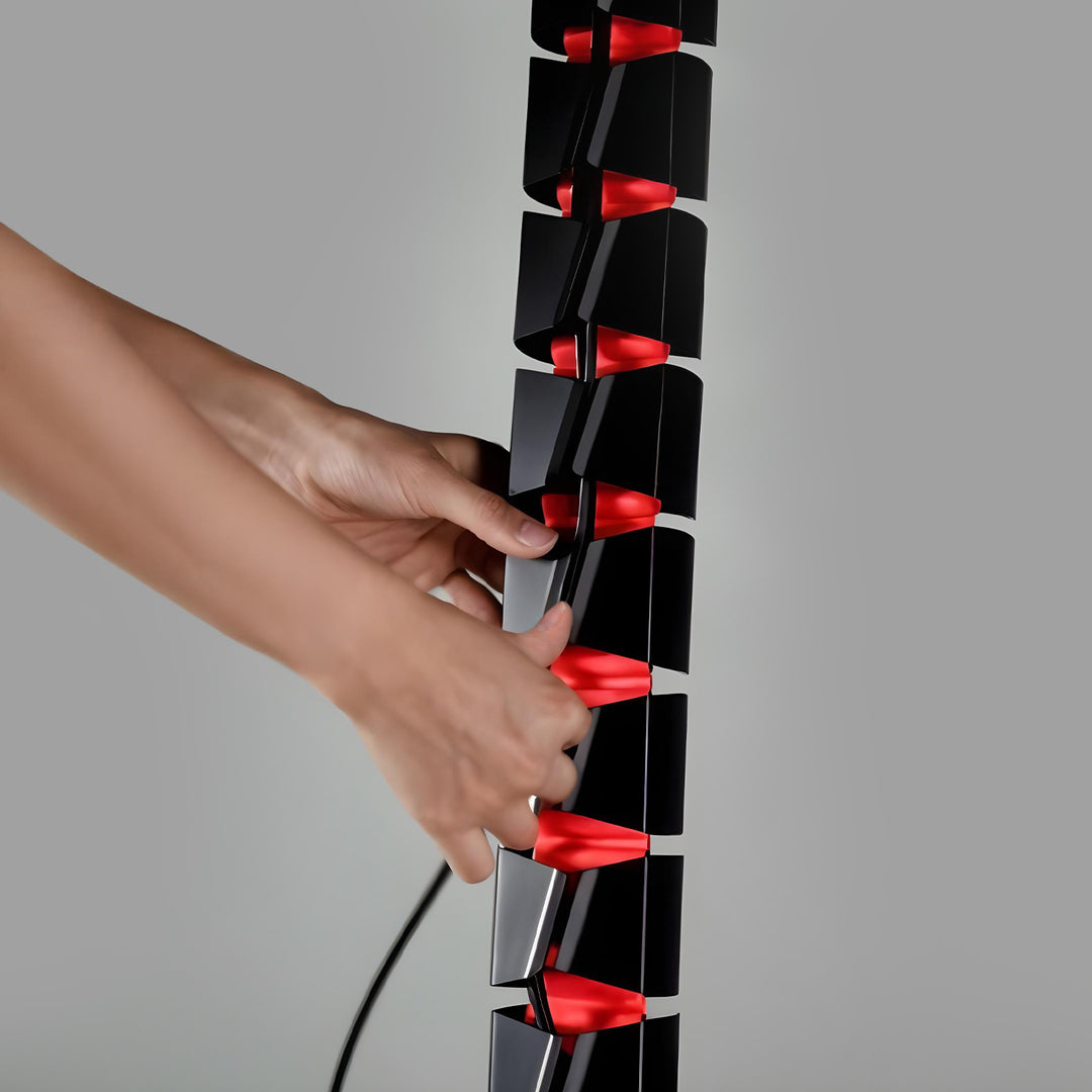 Organizzatore di cavi da tavolo Nano RS / griglia per cavi, 1345 mm, nero e rosso, RS125