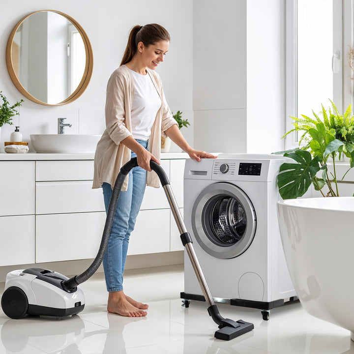 Supporto mobile per lavatrice Maclean, con rotelle, larghezza 700-900 mm, universale, fino a 200 kg, MC-119 B