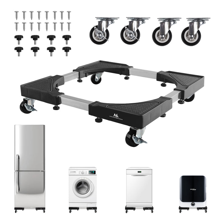 Supporto mobile per lavatrice Maclean, con rotelle, larghezza 700-900 mm, universale, fino a 200 kg, MC-119 B