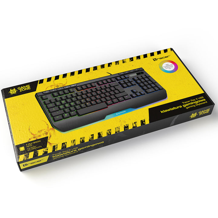 Tastiera da gioco Tracer, retroilluminazione RGB, USB, GAMEZONE RAY X USB