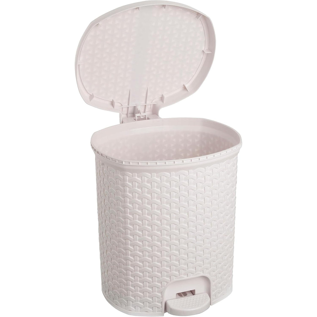 Cestino per rifiuti Keeeper, con pedale, 11 L, bianco, Tjark