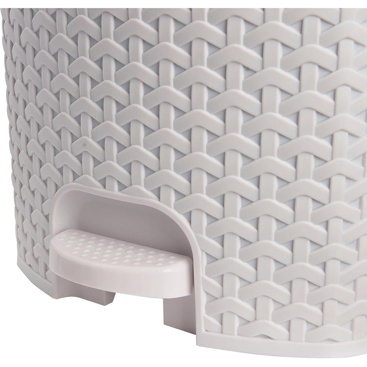 Cestino per rifiuti Keeeper, con pedale, 11 L, bianco, Tjark