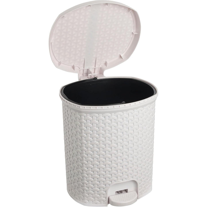 Cestino per rifiuti Keeeper, con pedale, 11 L, bianco, Tjark