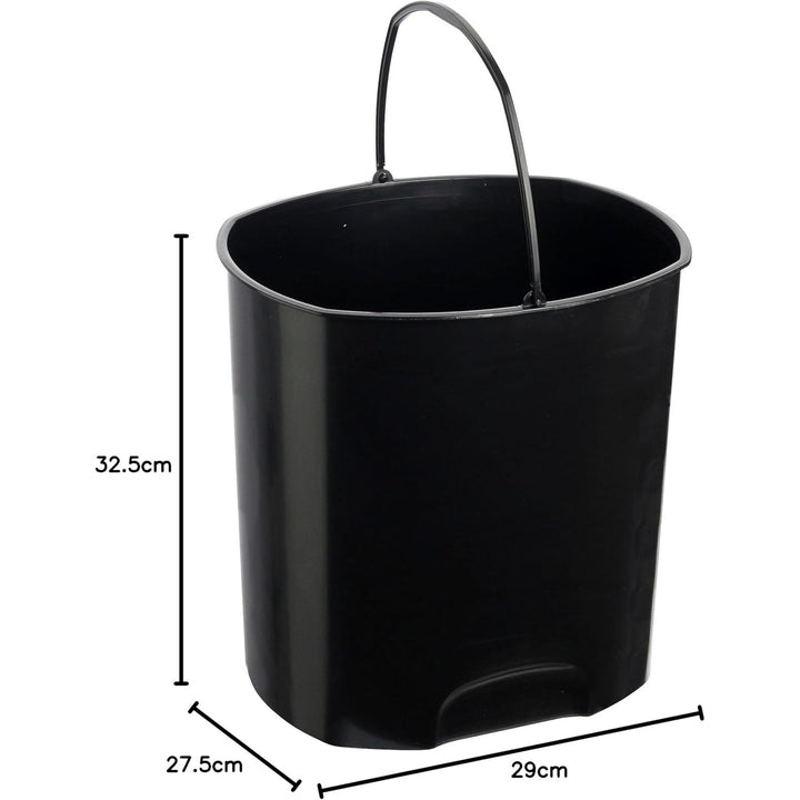 Cestino per rifiuti Keeeper, con pedale, 11 L, bianco, Tjark