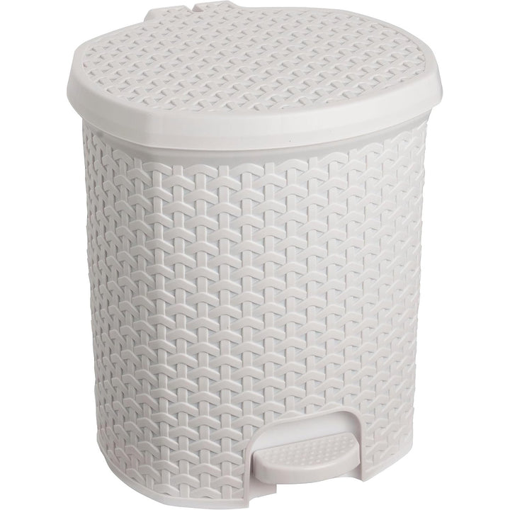 Cestino per rifiuti Keeeper, con pedale, 11 L, bianco, Tjark